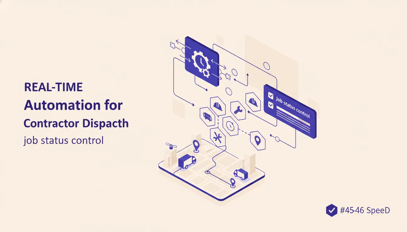 Branded operations map for real time automation in contractor dispatch and job status control